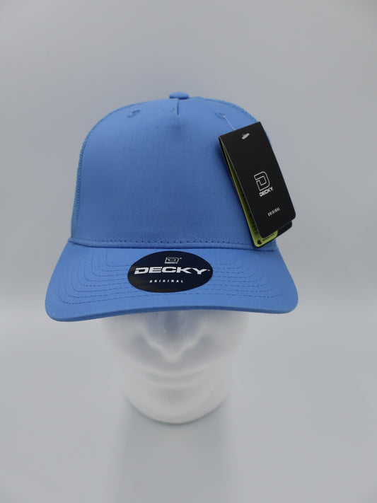 Decky Classic Sky Blue 5-Panel Retro Trucker Cap