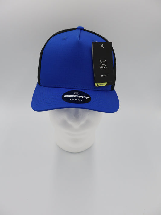 Decky Classic Royal/Black 5-Panel Retro Trucker Cap