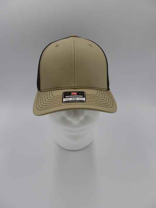 Richardson 112 Khaki/Coffee Snapback Trucker Hat